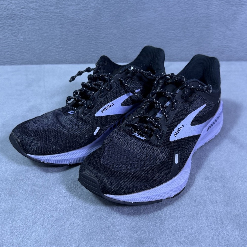 Brooks Adrenaline GTS 22 Shoes Womens 7 Black Purple Running Sneakers 120353